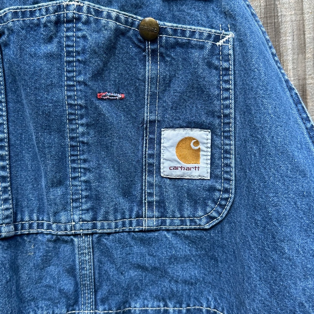 Carhartt Men's Blue Denim Overalls - Picture 4 of 10